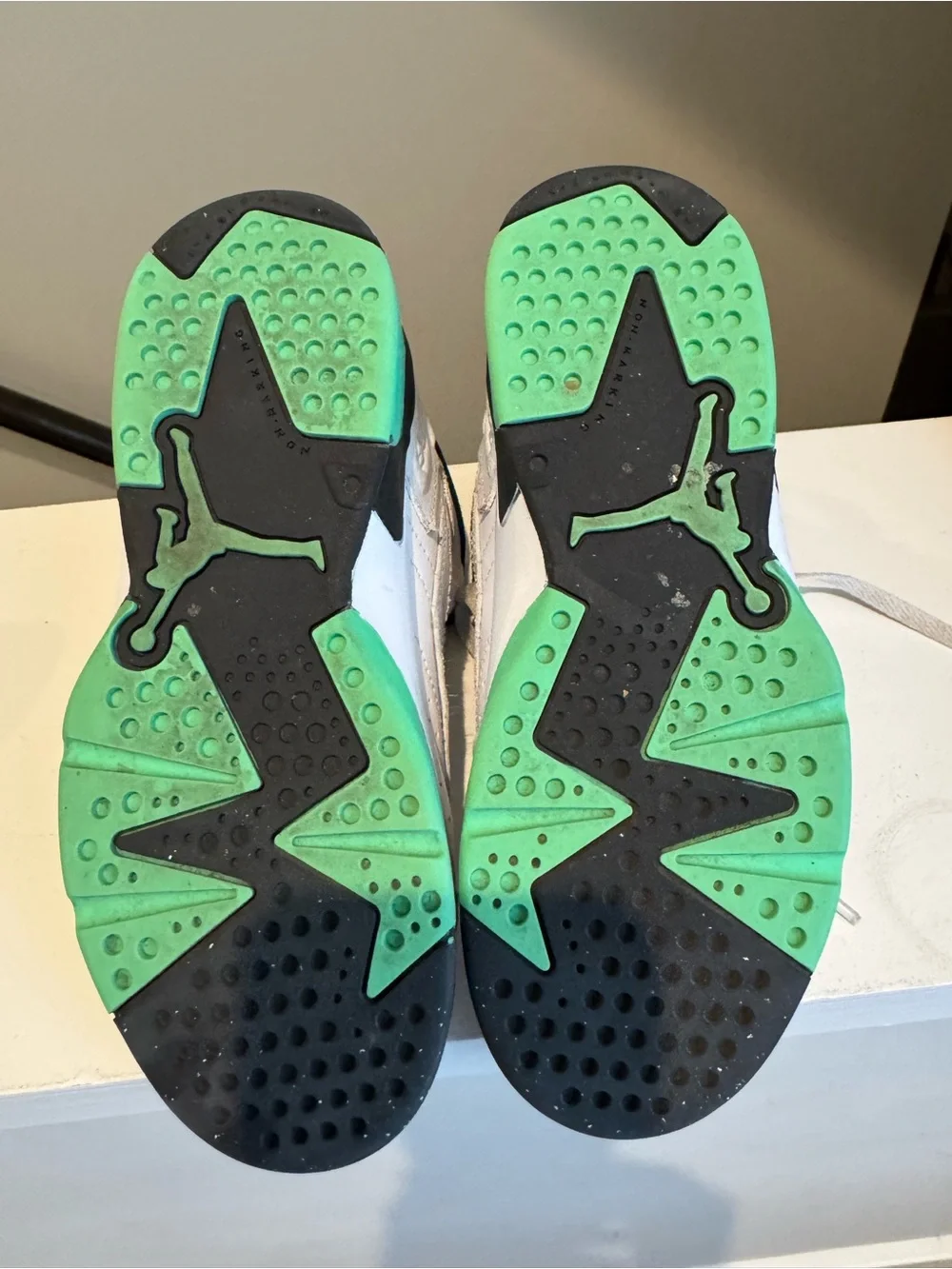 Nike Kids White and Mint High-Top Basketball Shoes